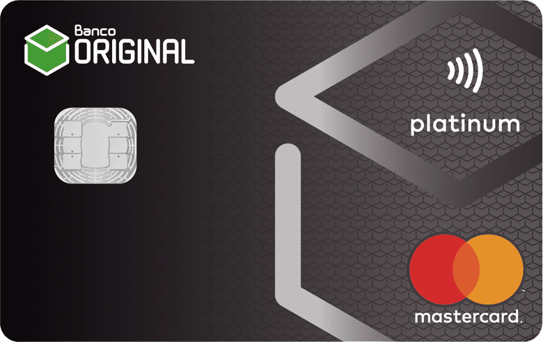 Cartão original platinum: com cashback, tecnologia contactless e até 5 cartões adicionais