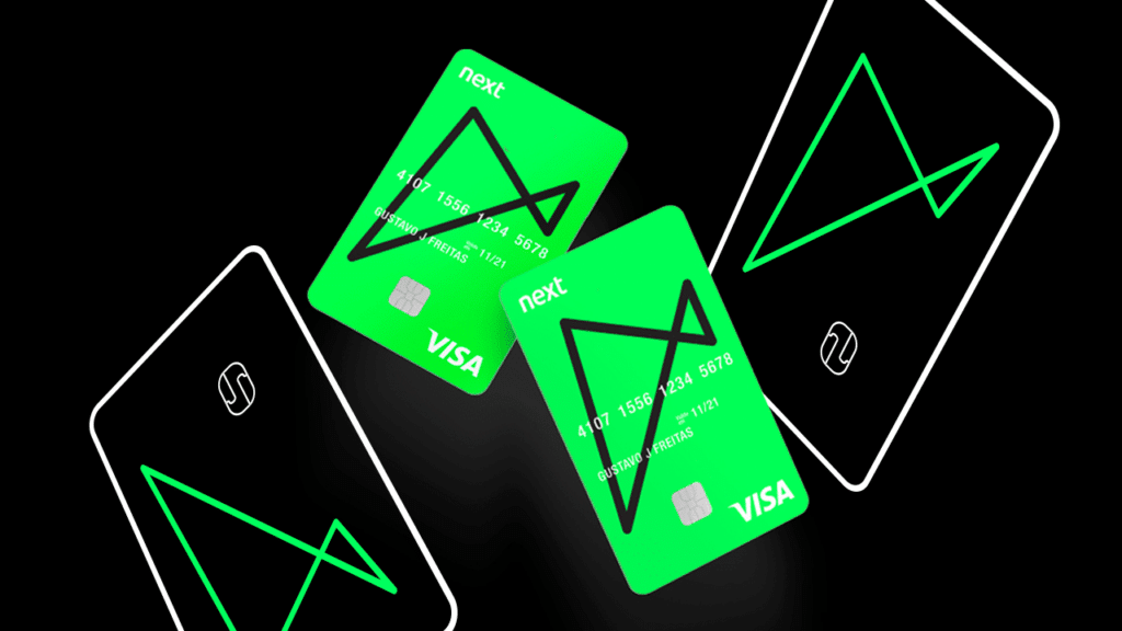 Cartão Next e cartão PayPal pré-pago